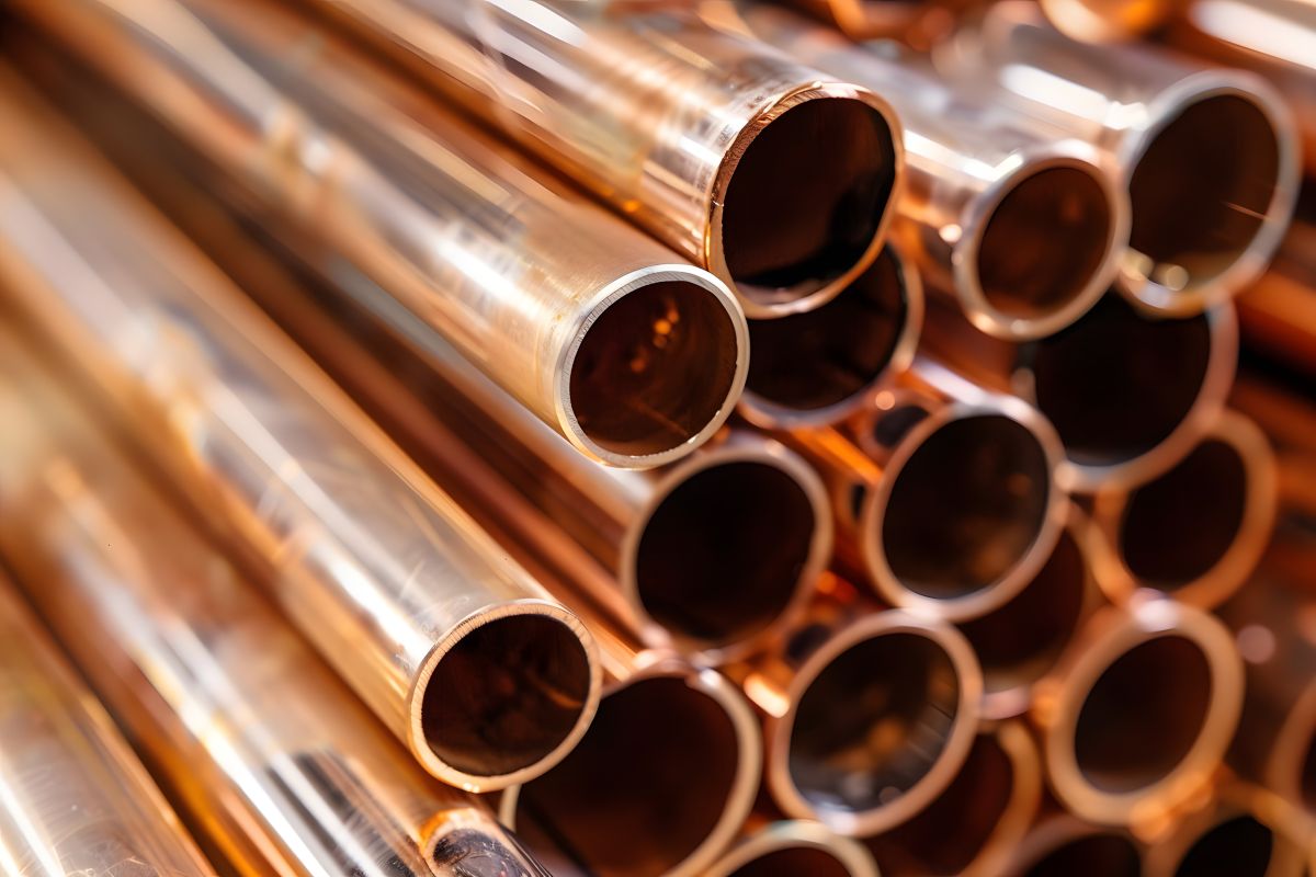 Stacked Copper Pipes